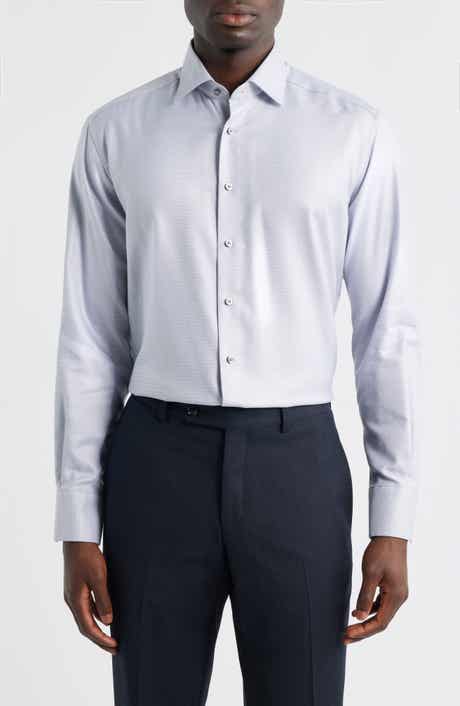 Modern Fit Micropattern Non-Iron Cotton Dobby Dress Shirt