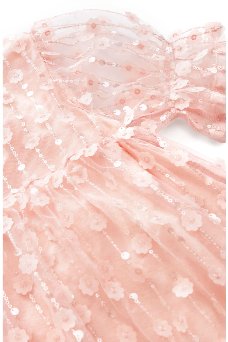 Kids' Sequin Floral Dress, Alternate, color, PINK