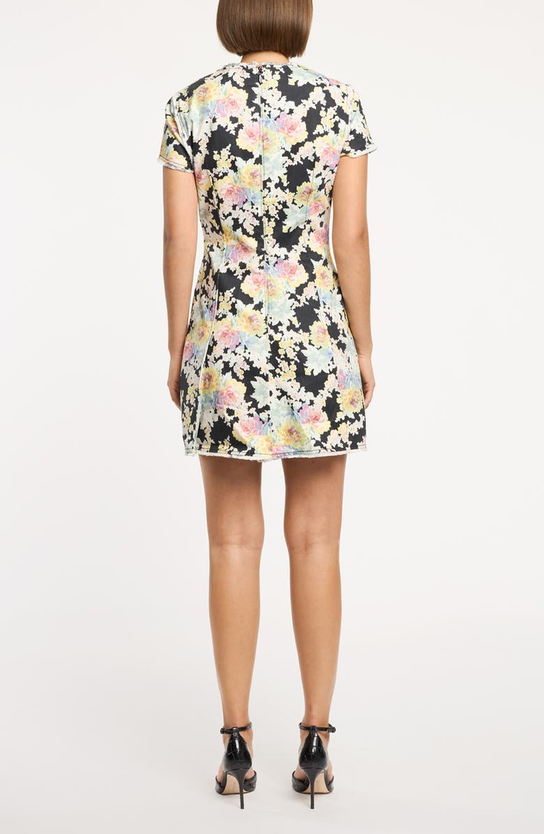 Cinq à Sept Nova Ikat Bouquet Sheath Minidress, Alternate, color, Black Multi