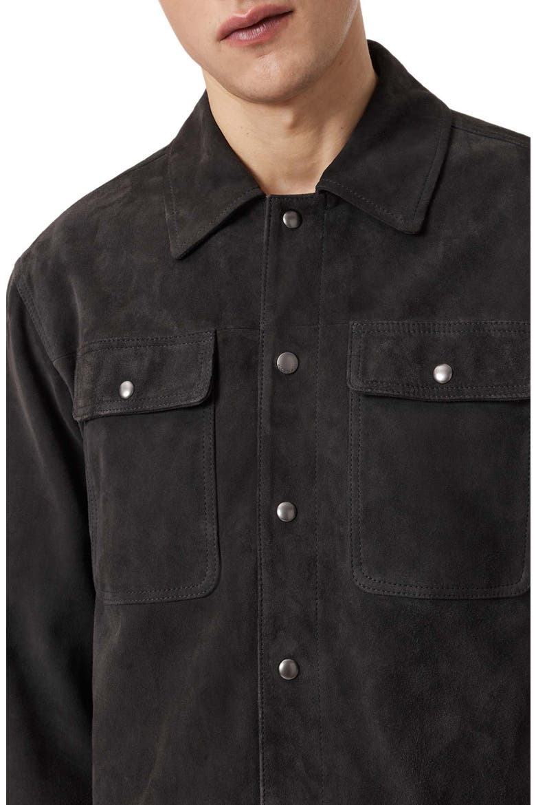 Shelton Goatskin Suede Jacket, Alternate, color, WASHED BLACK