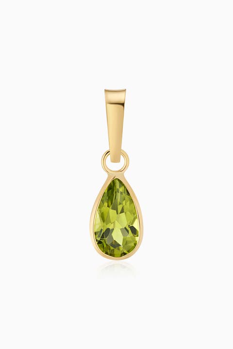 14K Yellow Gold Vivid Pear Pendant Charm