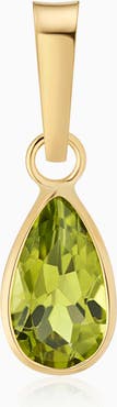 Oradina 14K Yellow Gold Vivid Pear Pendant Charm