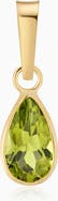 Oradina 14K Yellow Gold Vivid Pear Pendant Charm
