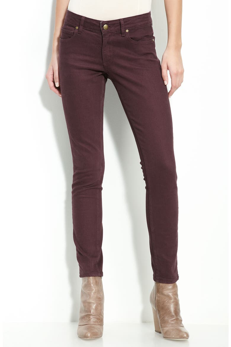 Denim 'Skyline' Stretch Ankle Jeans, Alternate, color, BLACK CHERRY