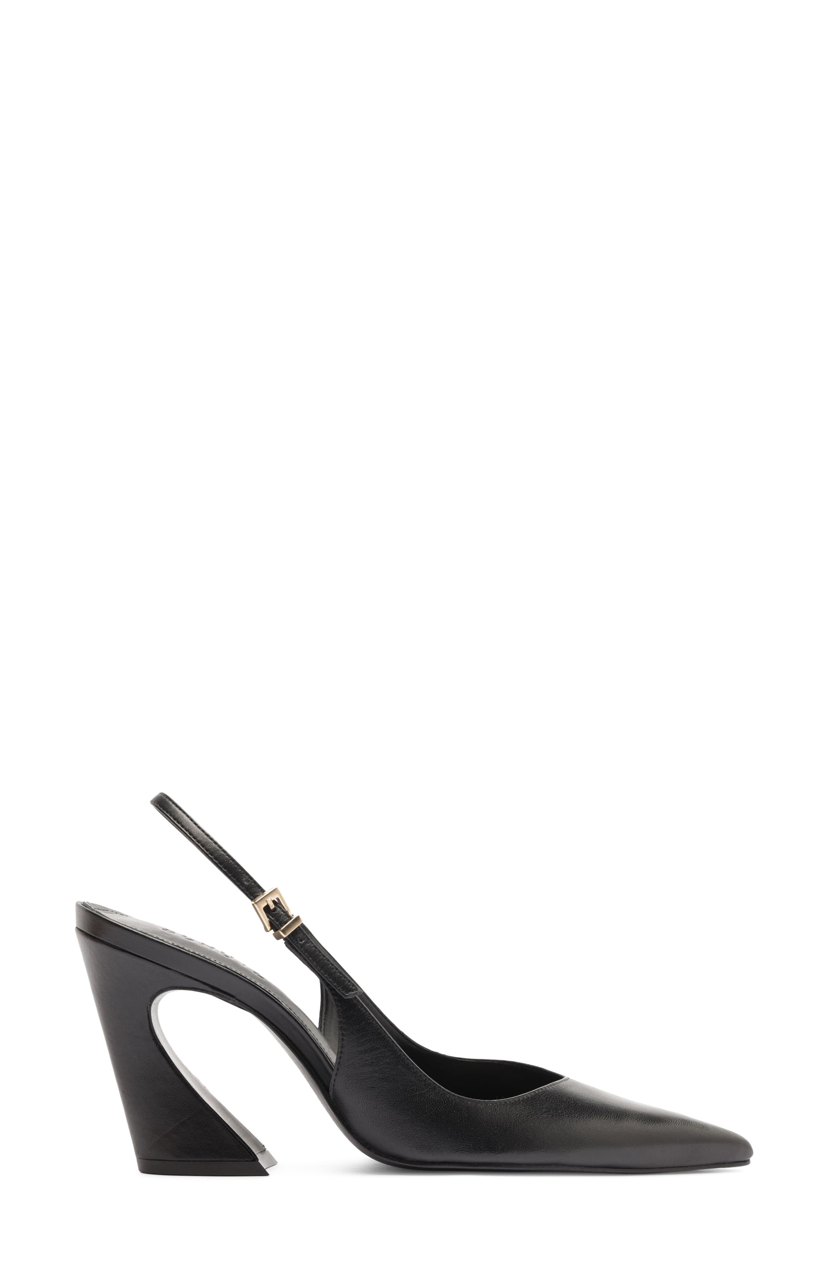 Lexi Leather Slingback Pump, Alternate, color, BLACK