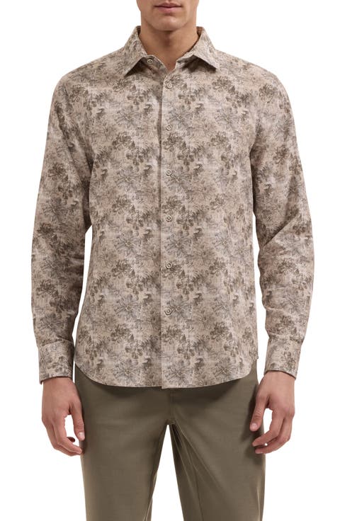 Julian Floral Long Sleeved Button Down Shirt