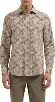 Bugatchi Julian Floral Long Sleeved Button Down Shirt