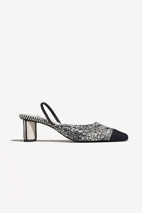 Ines-E Slingback Strap Block Heel Mules
