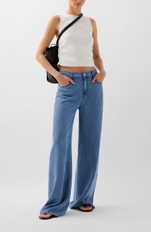 Scalpers Rib Gather Side Tee In White