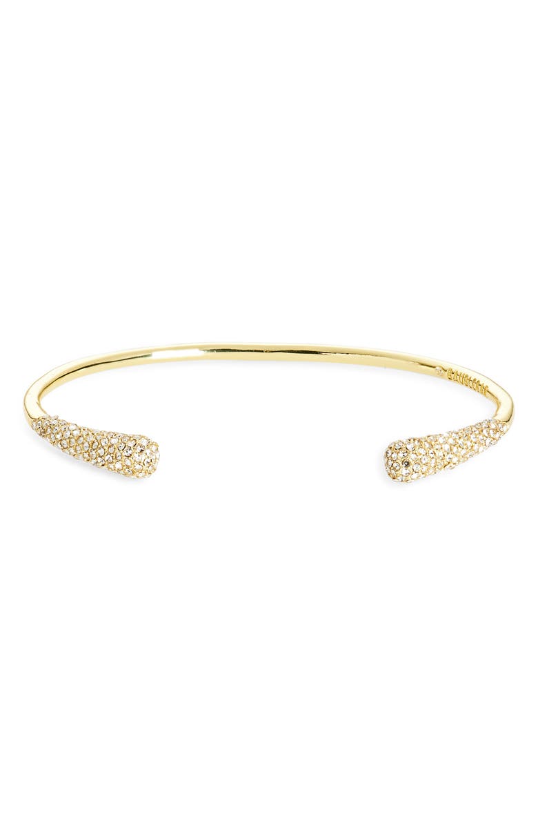 BaubleBar Theodora Cuff Bracelet, Main, color, Clear/Gold