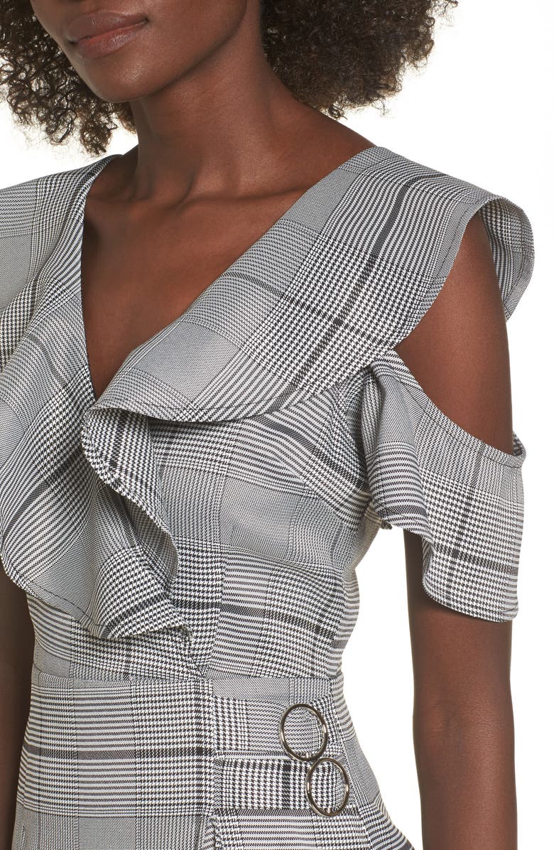 J.O.A. Cold Shoulder Ruffle Dress, Alternate, color, 