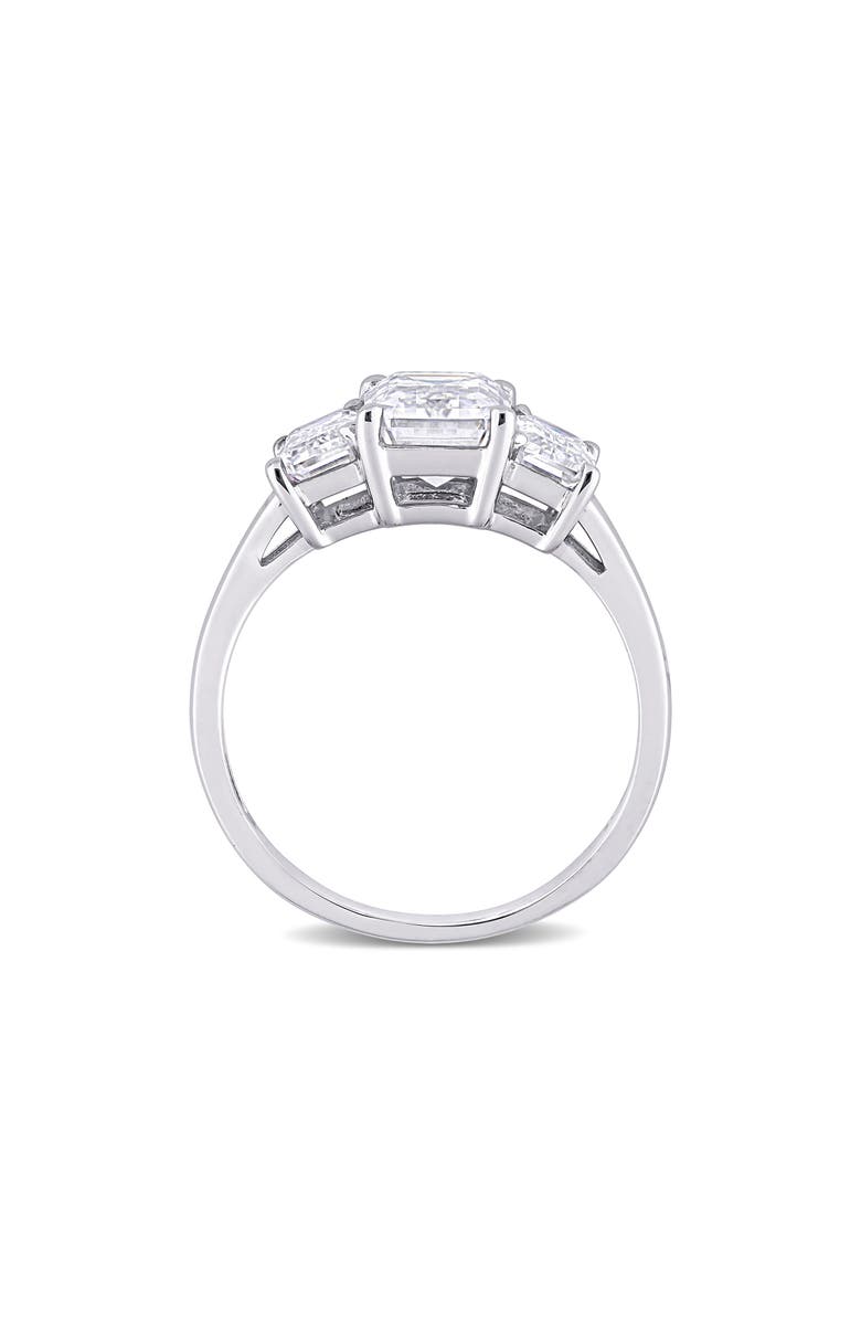 DELMAR Emerald Cut Lab Created Moissanite Ring, Alternate, color, Silver