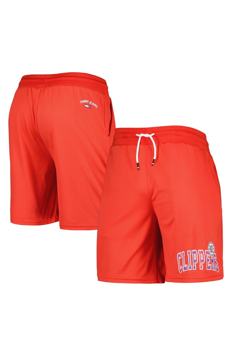 TOMMY JEANS Men's Tommy Jeans Red LA Clippers Mike Mesh Basketball Shorts, Main, color, Red
