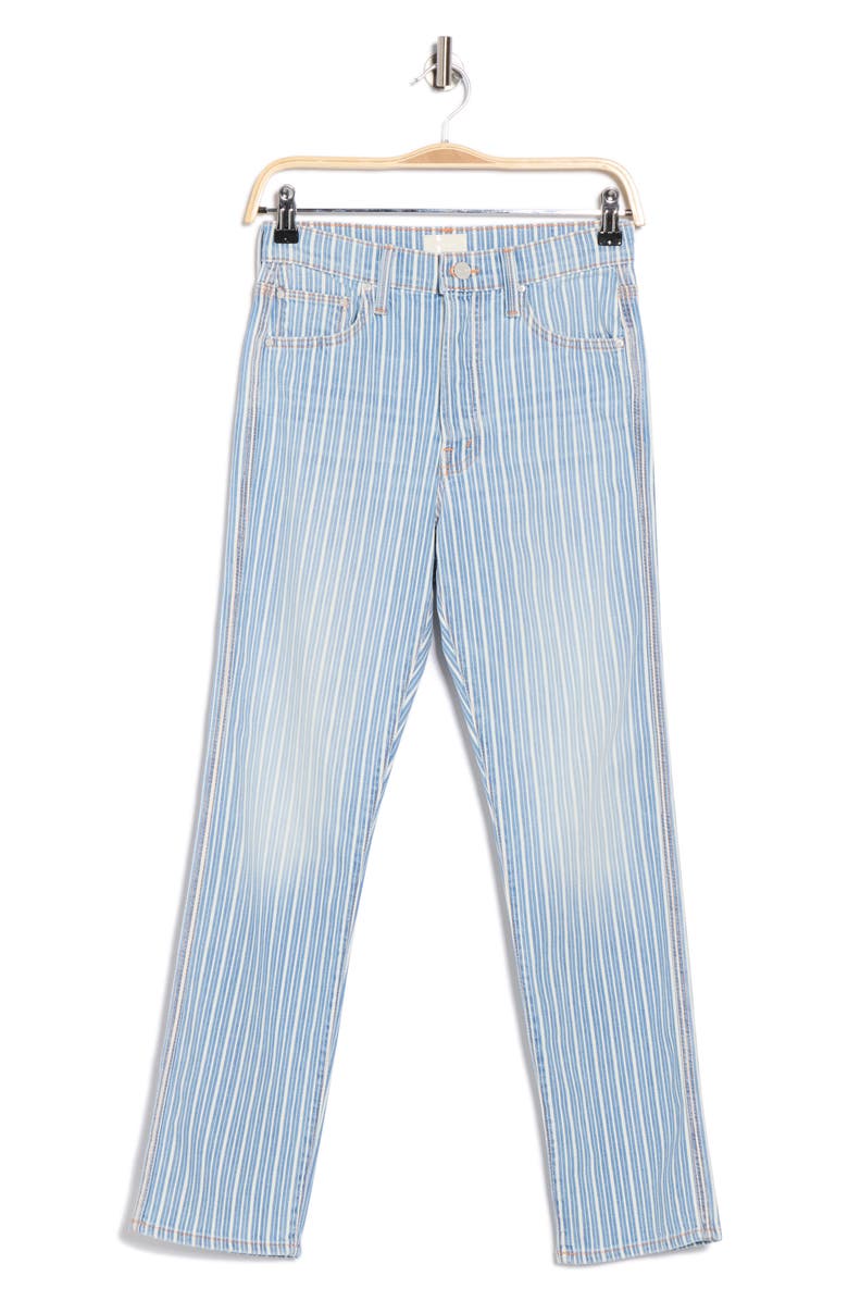 MOTHER The Triple Tomcat Stripe Ankle Straight Jeans, Alternate, color,
