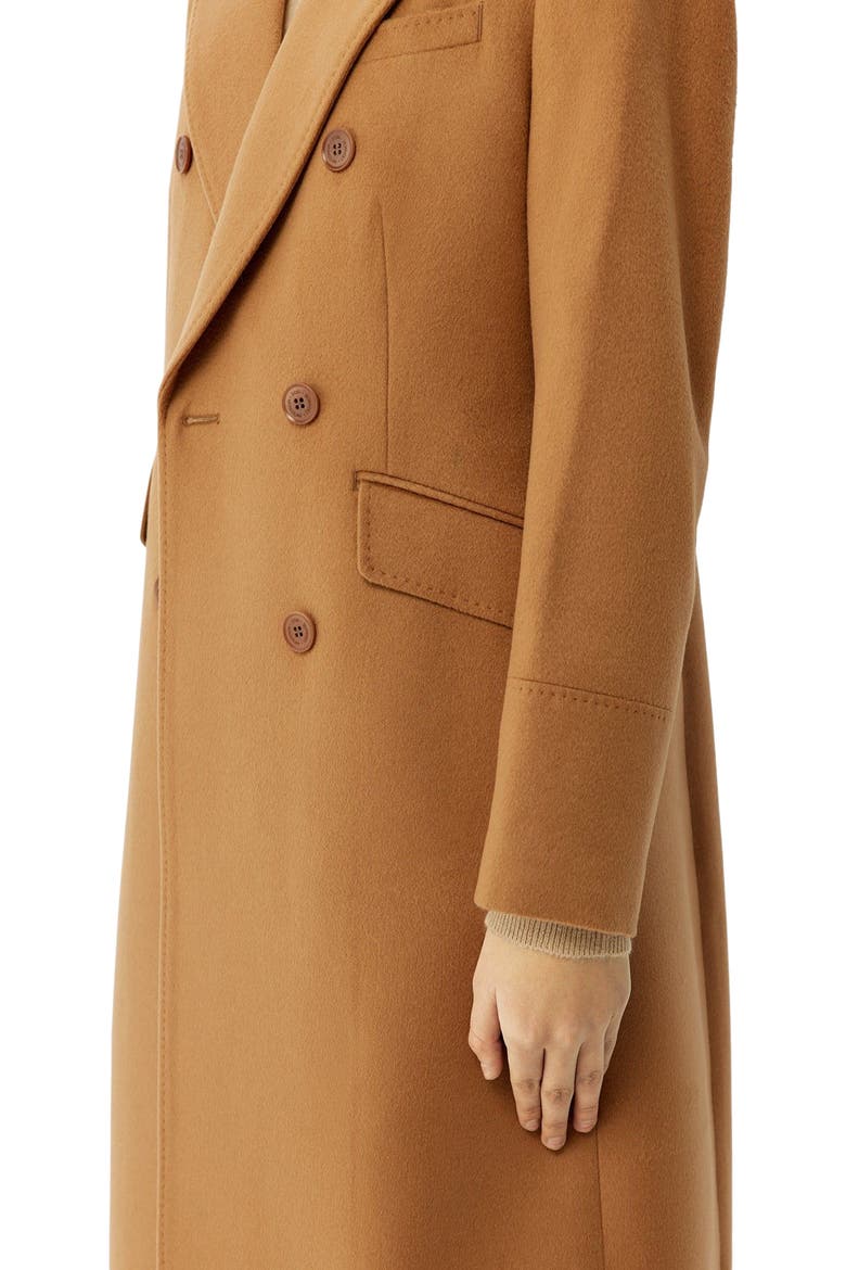 Cashmere Peak Lapel Long Coat, Alternate, color, camel