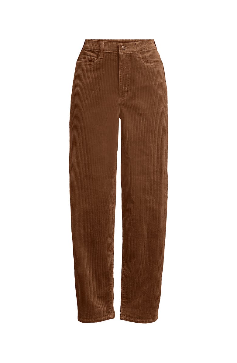 Lands' End Corduroy High Rise Barrel Leg Ankle Pants, Alternate, color, 