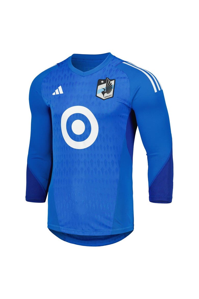 Men's adidas Blue Minnesota United FC 2023 Goalkeeper Long Sleeve Replica Jersey, Alternate, color, Blue