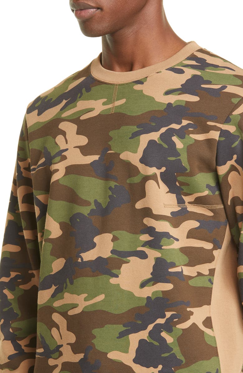Ovadia & Sons Dune Camo Crewneck Sweatshirt, Alternate, color, 