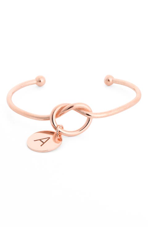 Love Knot Initial Bracelet