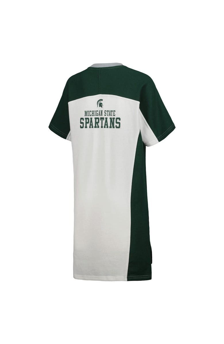 G-III 4HER BY CARL BANKS Women's G-III 4Her by Carl Banks White Michigan State Spartans Home Run T-Shirt Dress, Alternate, color, White