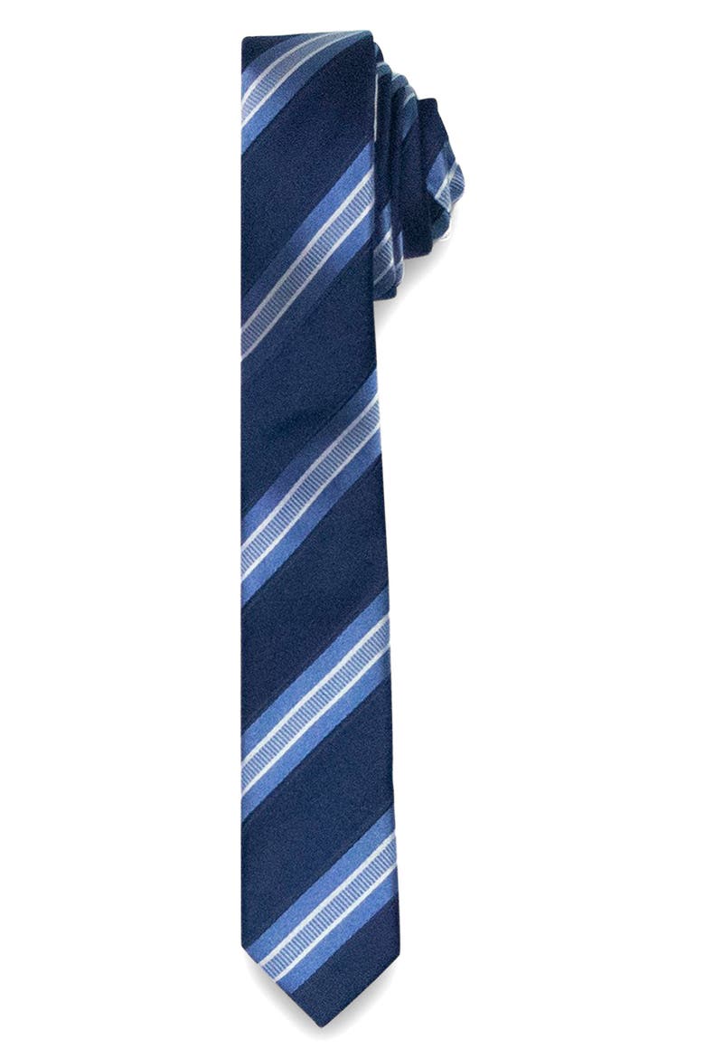 Kids' Silk Tie, Main, color, BLUE STRIPE