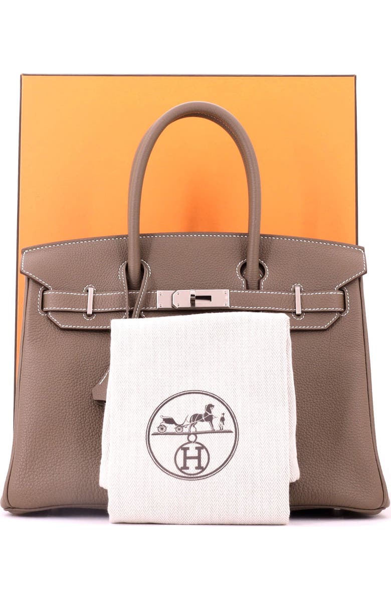 Pre-Owned Hermes Birkin Handbag Grey Togo with Palladium Hardware 30, Alternate, color, Etoupe