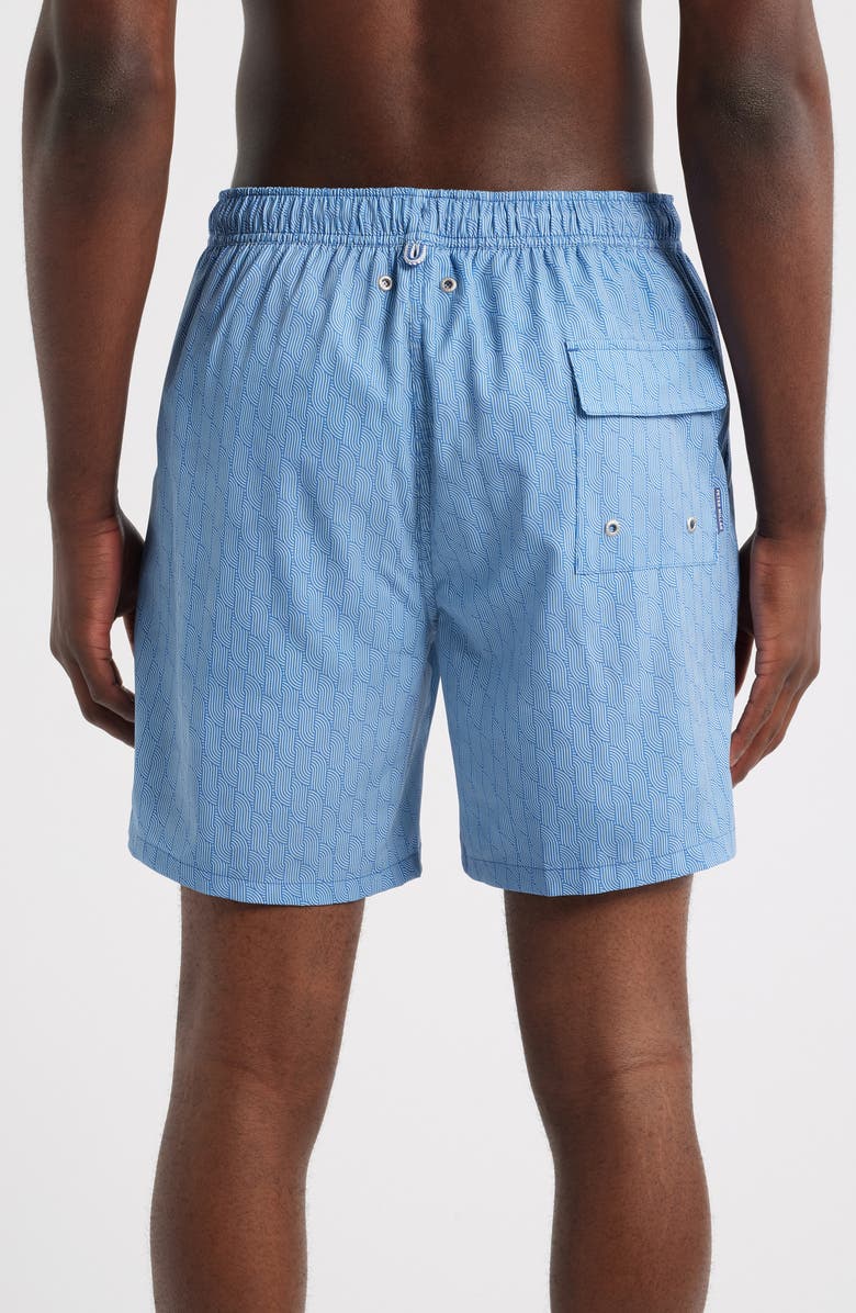 Peter Millar Clifton Swim Trunks, Alternate, color, Dusk Blue