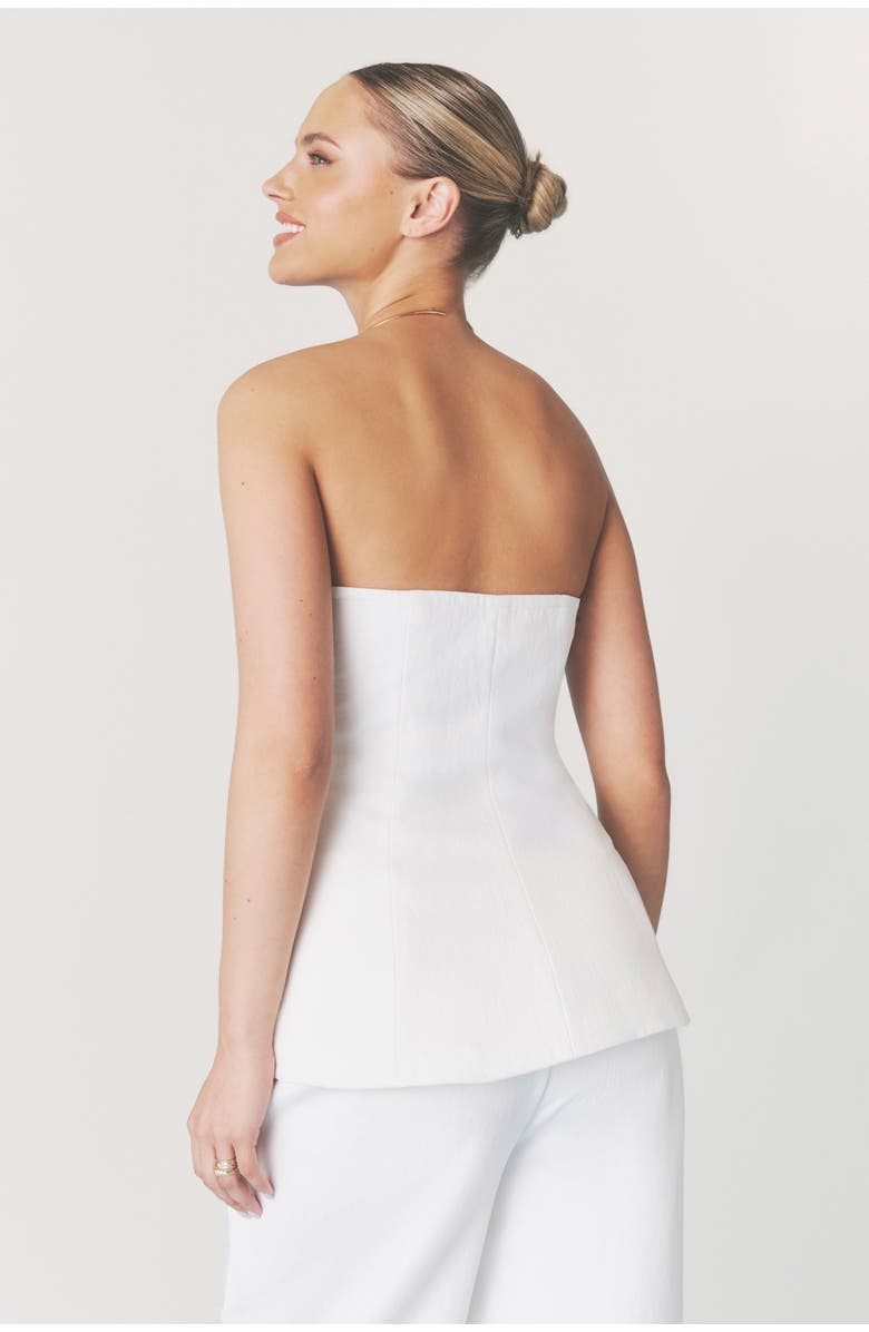 Six Stories Verity Tailored Bandeau Longline Top, Alternate, color, White