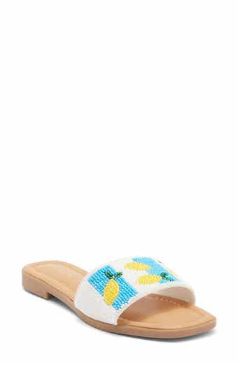TOP MODA Rae Beaded Slide Sandal