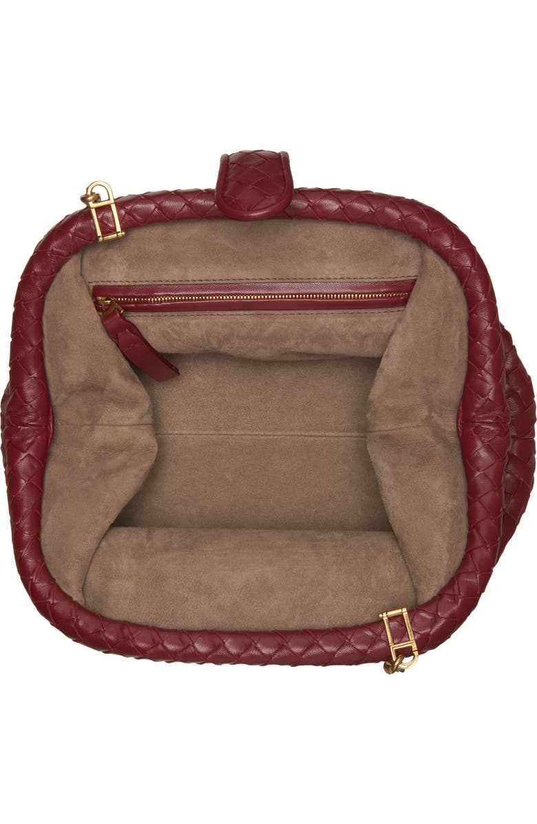 Bottega Veneta The Lauren 1980 Intrecciato Leather Clutch, Alternate, color, 6569 Lava Red-Brass V