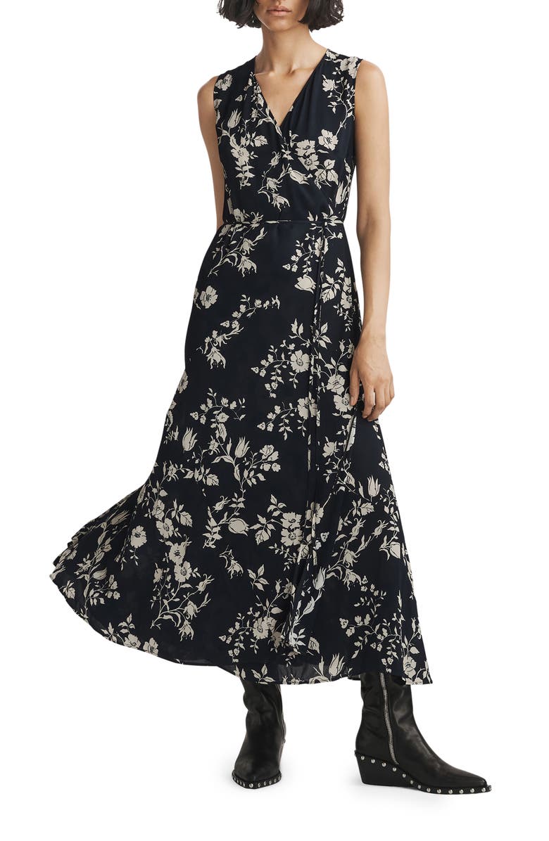 rag & bone Mabel Floral Dress, Main, color, Blue Multi