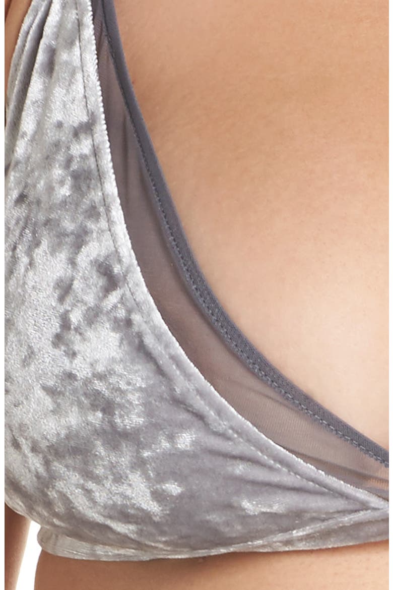 Velvet Underground Bralette, Alternate, color, SILVER