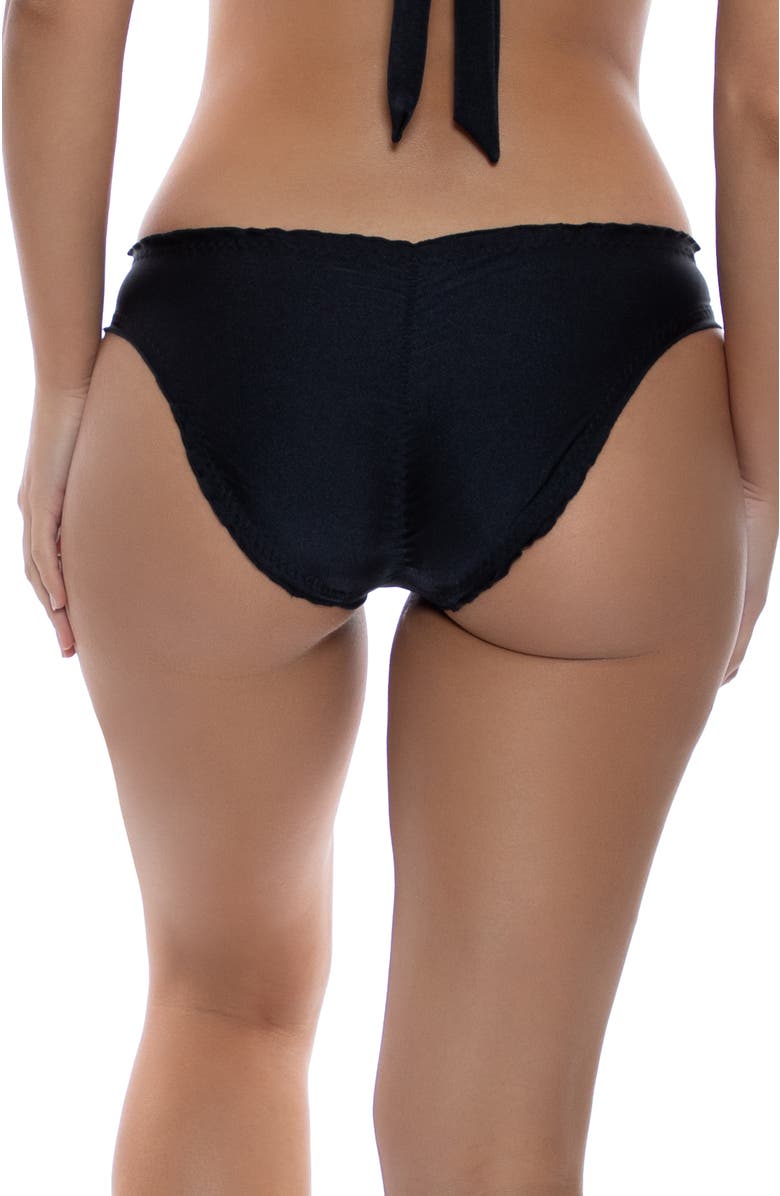 Luli Fama Full Ruched Back Bottom, Alternate, color, Black