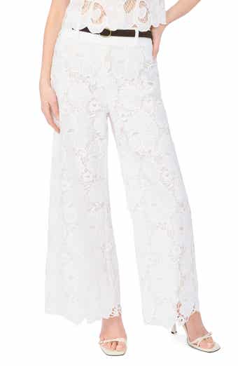 Floral Lace Wide Leg Pants