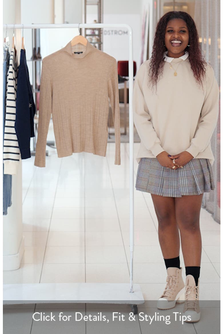 Rib Turtleneck Wool Sweater video