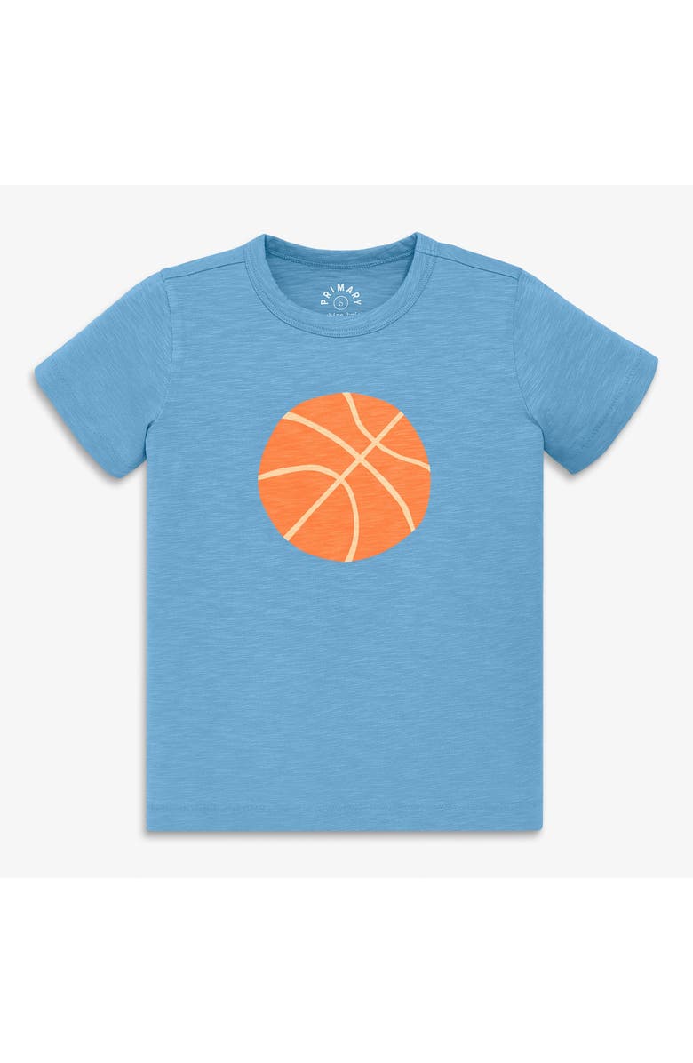 Primary Kids Basketball Tee, Main, color, Cornflower Basketball