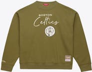 Mitchell & Ness Women's Mitchell & Ness  Olive Boston Celtics Lightweight Script Sweatshirt