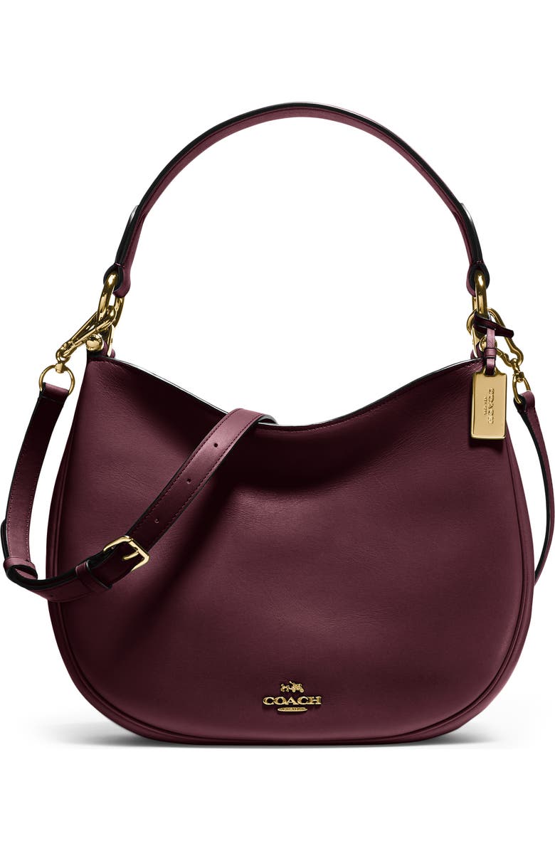 COACH Nomad Leather Shoulder/Crossbody Hobo, Main, color,