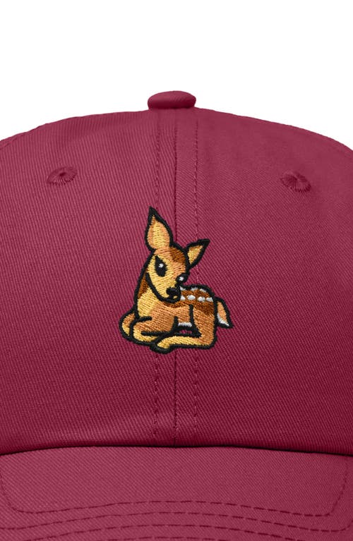 Dalix Fawn Embroidered Outdoor Cap In Maroon