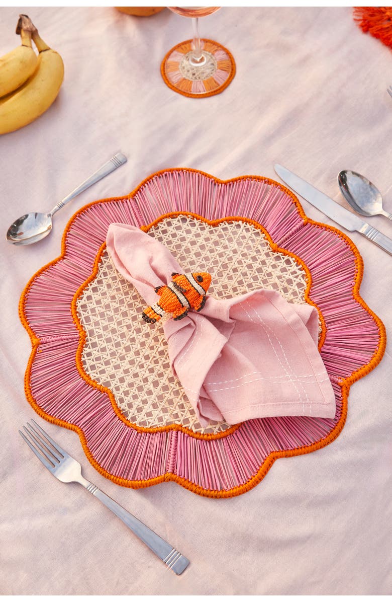 Coro Cora Hibiscus 3D Placemat - Set of 2, Alternate, color,