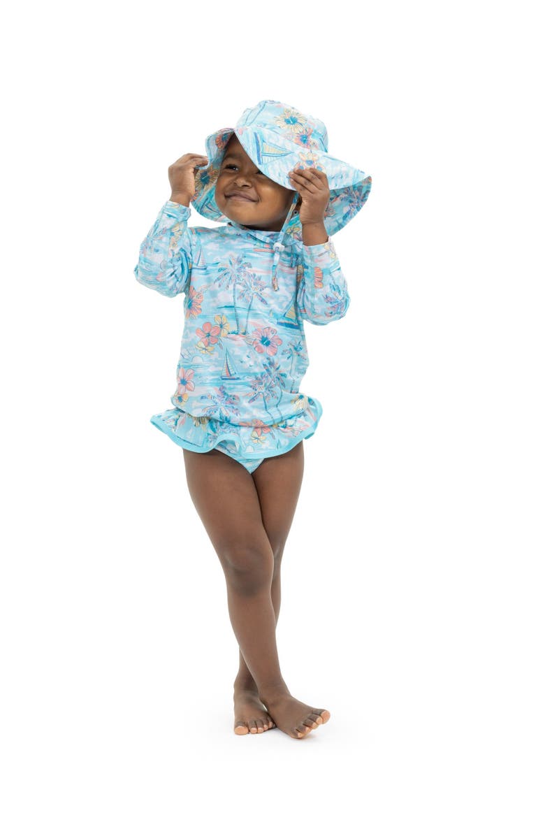 Kenny Flowers The BVIs - Kids Rash Guard UPF 50+, Alternate, color, Light Blue