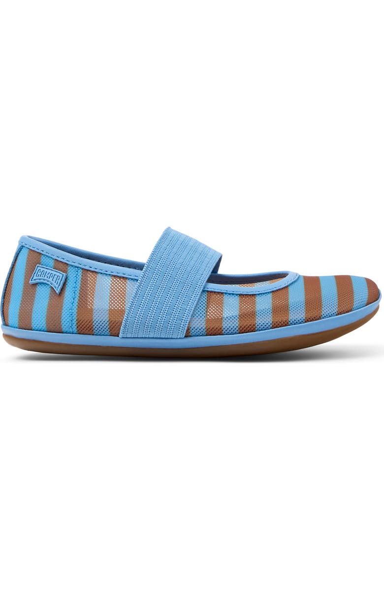 Camper Kids' Right Mary Jane Ballet Flat, Alternate, color, Blue Stripe