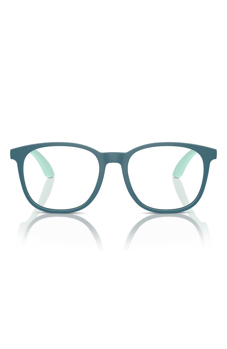 Emporio Armani 49mm Phantos Optical Glasses, Main, color, Matte Petroleum / Demo Lens