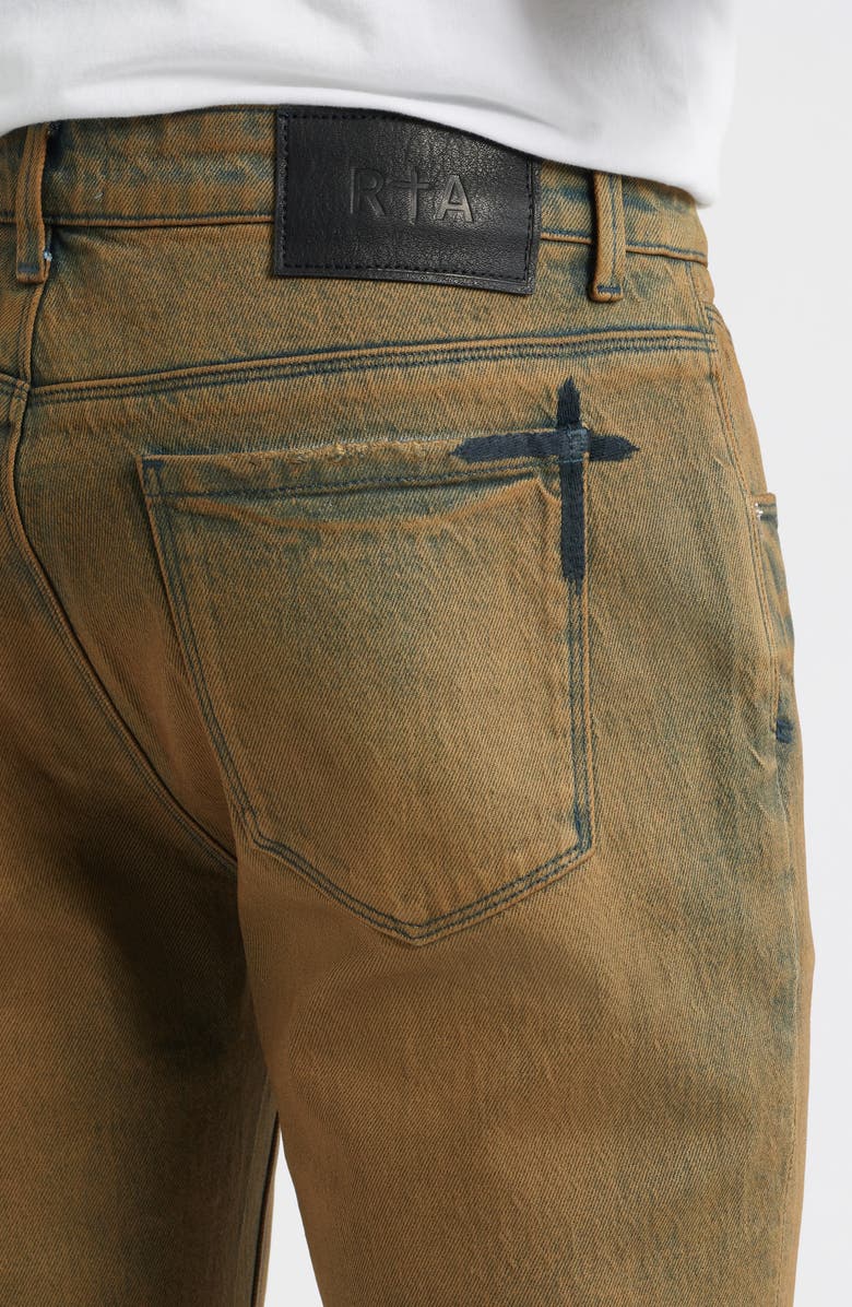 RtA Bryant Mid Rise Washed Skinny Jeans, Alternate, color, Copper Indigo