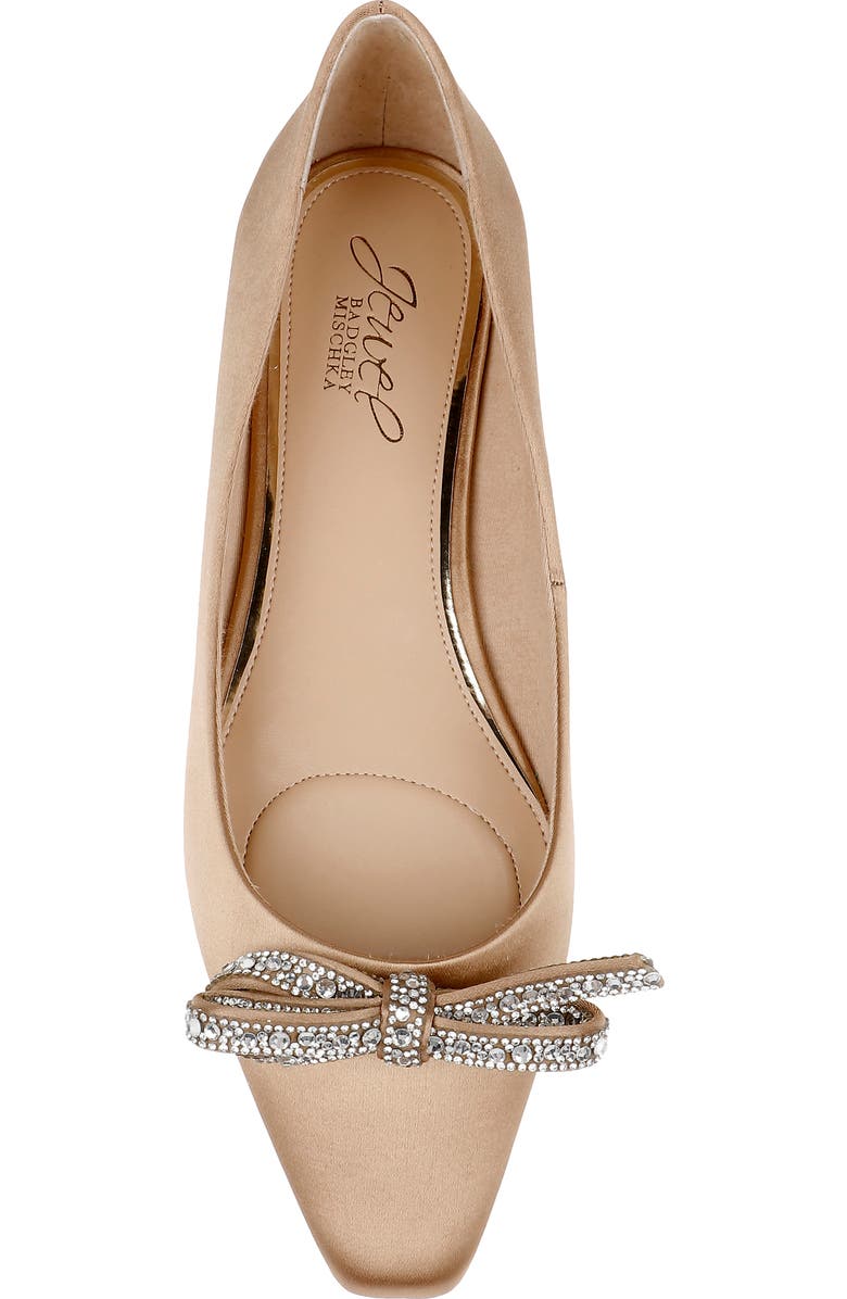 Jewel Badgley Mischka Hesther Flat, Alternate, color, Dknude Sat