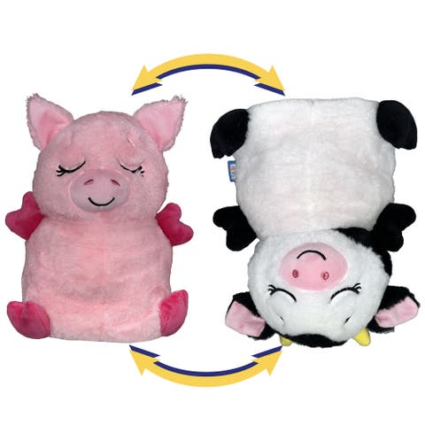 Upside Down Inside Out Pig To Cow 2 In 1 Animal Plush