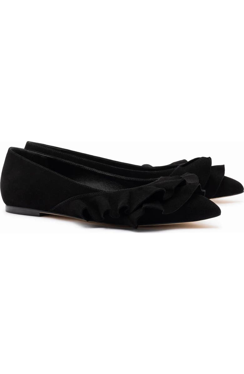 Larroudé Lee Ruffle Flat, Alternate, color,