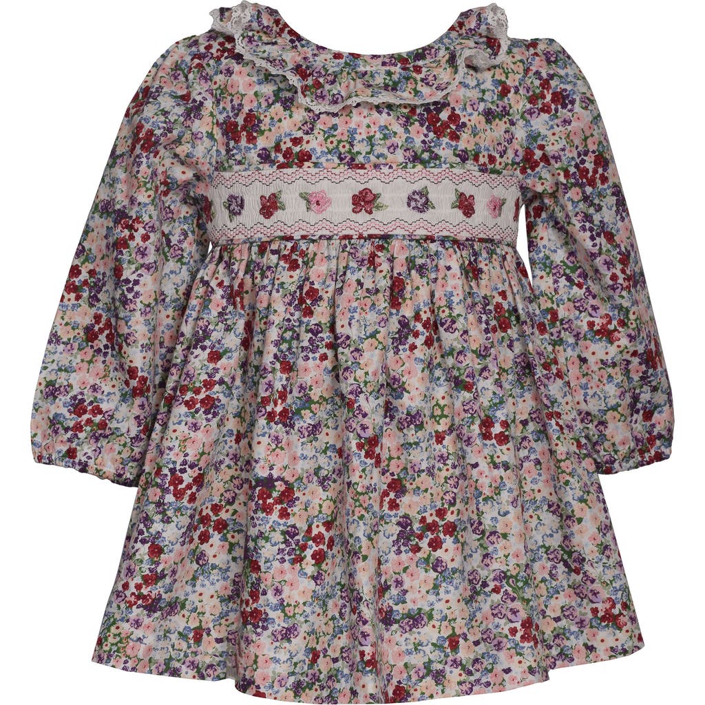 Iris & Ivy Ditsy Floral Smocked Party Dress in Plum Multi  product