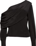 Emilia Wickstead Alida One-Shoulder Silk Crêpe de Chine Top