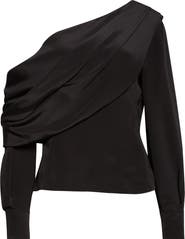 Emilia Wickstead Alida One-Shoulder Silk Crêpe de Chine Top